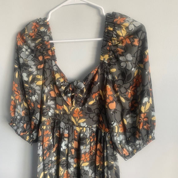 Grade & Gather Tie Bow Floral McLean Maxi Dress Size Medium NWT - Picture 4 of 9